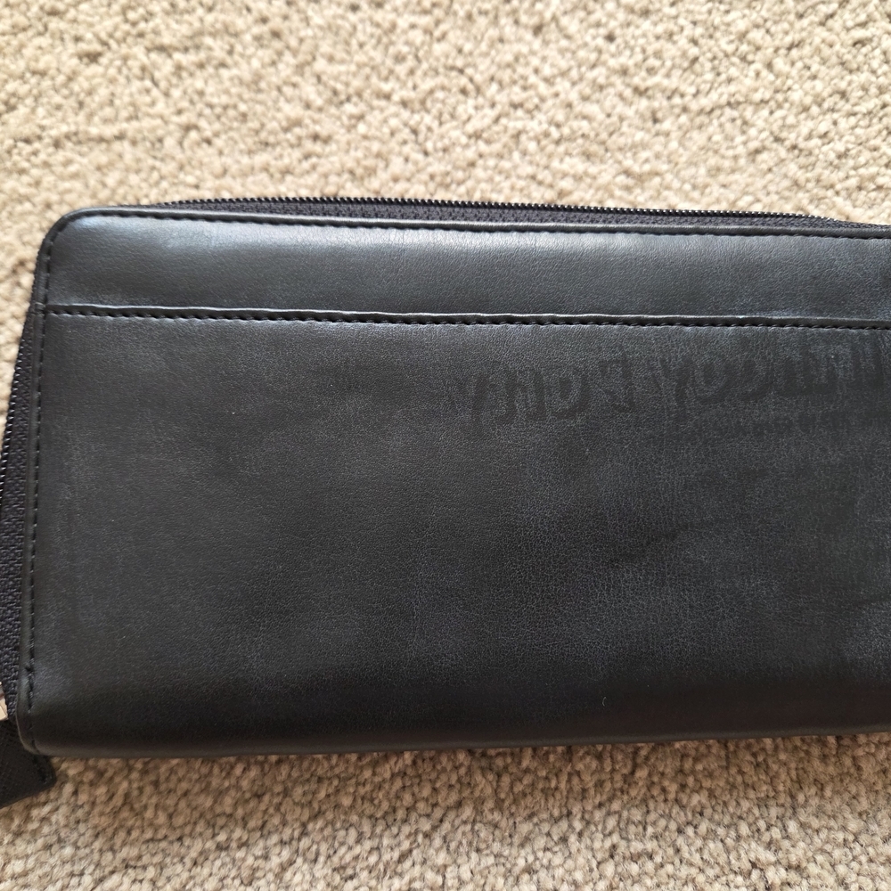 Black Leather Wallet with Logo Accent - Picture 3 of 3